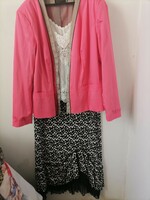 They are more beautiful than me plus plus size elegant casual plus size blazer 50 52 122chest 65 length strawberry ice cream color