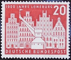 N230 / Germany 1956 Lüneburg 1000 year old stamp postal clear