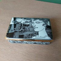 Saxon Endre Hólloháza porcelain bonbonier