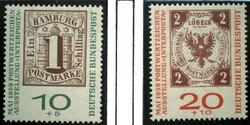 N310-1a / Németország 1959 INTERPOSTA kiállítás bélyegsor postatiszta első kiadás