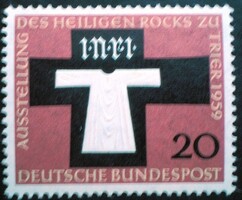 N313 / Germany 1959 holy rocks exhibition stamp postal clear