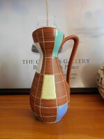 Jasba mid century checkered ear vase 19 cm - cilli worsdorfer