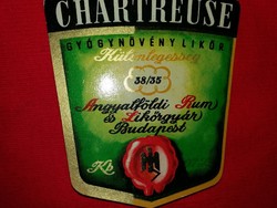 Antique - Angyalföld liqueur factory - herbal liqueur label - extremely rare, condition according to the pictures