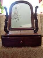 Antique dressing table with drawers and mirror
