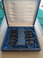 Csepel iron and metal works - 5 silver-plated teaspoons in their original box