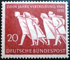 N215 / Germany 1955 resettlement stamp postal clear