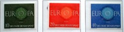 N337-9 / Germany 1960 europa cept set of stamps postal clear