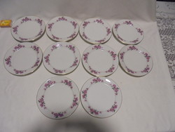 Five lowland porcelain small plates, cake plate - together