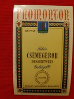 Old - Budafok - Promentor white delicacy wine 0.7 l drink label collector's condition according to the pictures