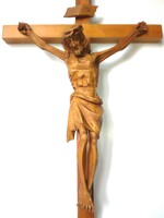 Large carved crucifix, Jesus on the cross