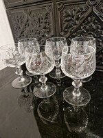 Set of 6 crystal glasses