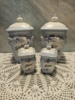 Forget-me-not earthenware spice holders