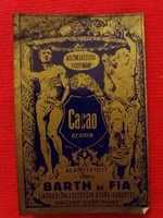 Antique - cc.1900. Barth and son: cocoa liqueur - label - extremely rare, condition according to the pictures