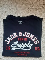 Jack & Jones kék férfi póló XL méret