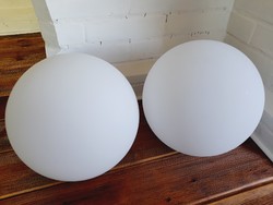 Nagy fehér gömb lámpabúra, perem nélküli, 2 db,  darabonként is