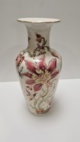 Zsolnay lily / orchid pattern vase 27 cm #1976