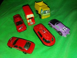 Retro plastic and metal mainly matchbox knock-off small cars in a package of 6 in one as shown in the pictures