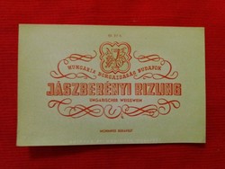 Old - Budafok - Jászberényi Riesling wine 0.7 l drink label collector's condition according to the pictures