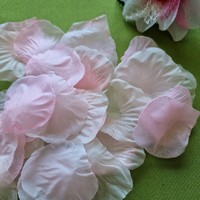 Wedding, party dek80b - 100 textile flower petals - mix of pastel shades
