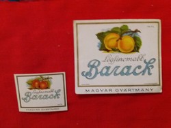 Antique - zwack - finest peach brandy label two versions - collector's condition according to the pictures