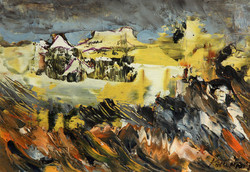 Magdolna Körtvélyessy (1930-?) - Badacsony | abstract landscape on balat