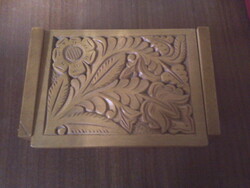 Old carved wooden box