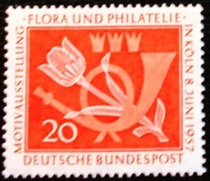 N254 / Germany 1957 stamp exhibition Cologne stamp postmaster