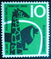 N288 / Germany 1958 the Frankfurt Zoo stamp postal clear