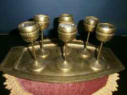 Stampedlis set with tray and six glasses