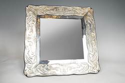 Silver framed table mirror