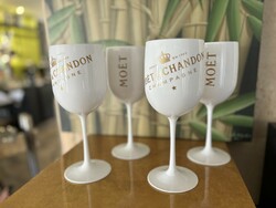 Moët & Chandon imperial ibiza edition 4 white acrylic champagne glasses for sailing and garden parties