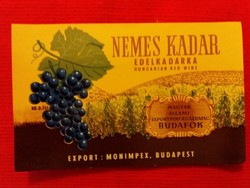 Old - budafok - nemes kadar wine 0.7 l drink label in collector's condition according to the pictures