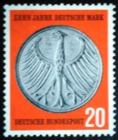 N291 / Germany 1958 10 years old German brand stamp postal clear
