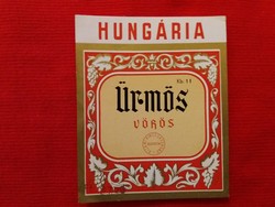 Old - Budafok - Ürmös red wine 1.0 l drink label collector's condition according to the pictures