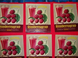Old globe - raspberry syrup syrup 1.28 l drink label collector's condition per piece according to the pictures