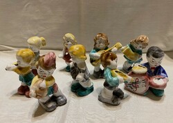 9 ceramic musician figures