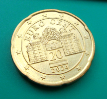 Austria - 20 euro cent - 2024 - belvedere palace - rarity!
