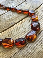 Real amber necklace made of special large eyes