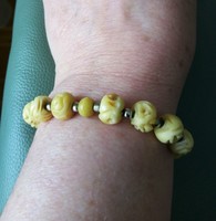 Carved bone bracelet
