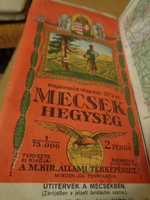 A Mecsek Hegység , angyalos - térkép  1929  ,  Kiadja A Magyar Királyi Állami Térképészet 1929.