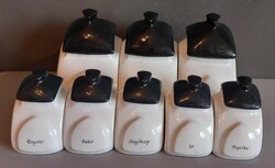 Art deco ceramic spice holder, 8 negotiable designs