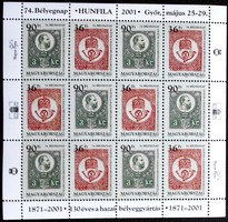 K4610-1 / 2001 stamp day block postal clear