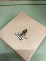 Small silver snail pendant