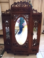 Art Nouveau wooden bathroom or room wall cabinet toilet cabinet