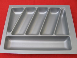 Retro silver colored plastic cutlery holder, drawer organizer