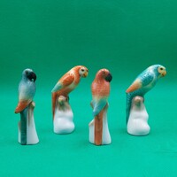 Herend porcelain parrot figurines by Sándor Kelety