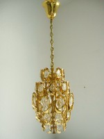 Mid century modern Palwa csillár 70-es évek vintage lámpa függeszték kristálycsillár