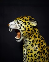 Mid century modern kerámia párduc, leopárd, jaguár