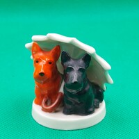 Retro porcelain umbrella dogs