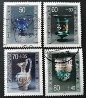 BB765-8p / Németország - Berlin 1986 Népjólét : Értékes üvegtárgyak bélyegsor pecsételt